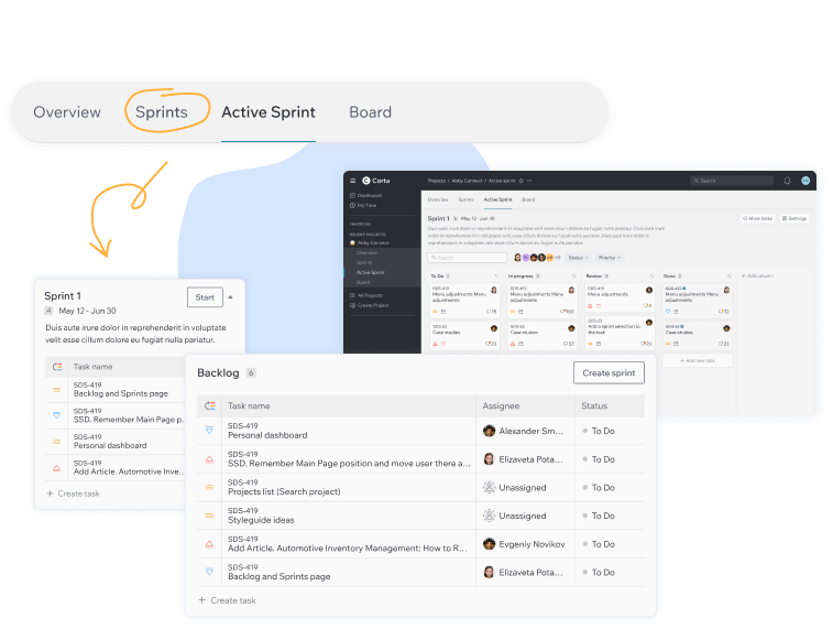 Kanban + Sprint Views
